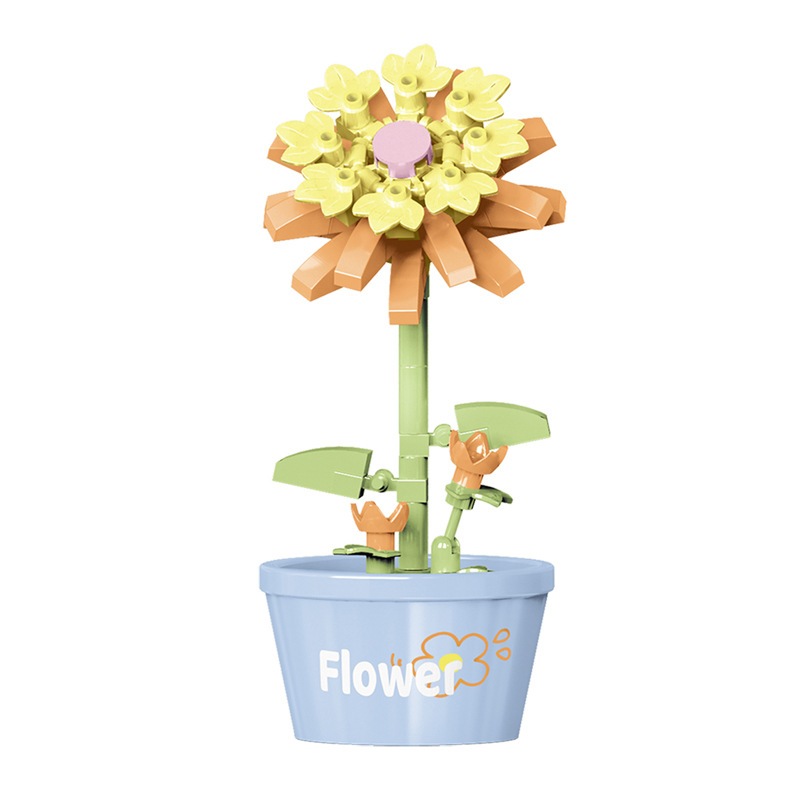 Jual HX Tanaman Flower Pot series Bunga Brick Building Block Toys ...