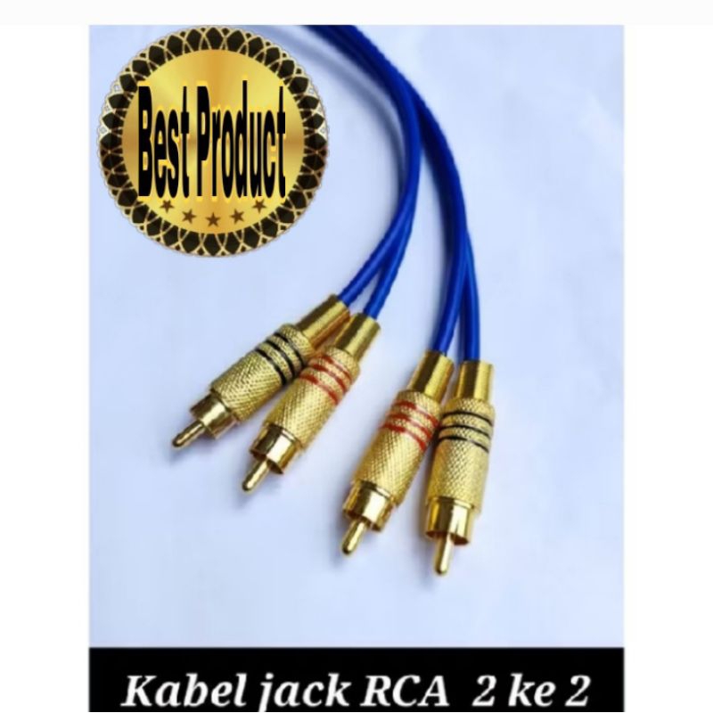 Jual Kabel Jack rca 2 ke 2 jack rca gold kabel KITANI 1 sampai 5 meter ...