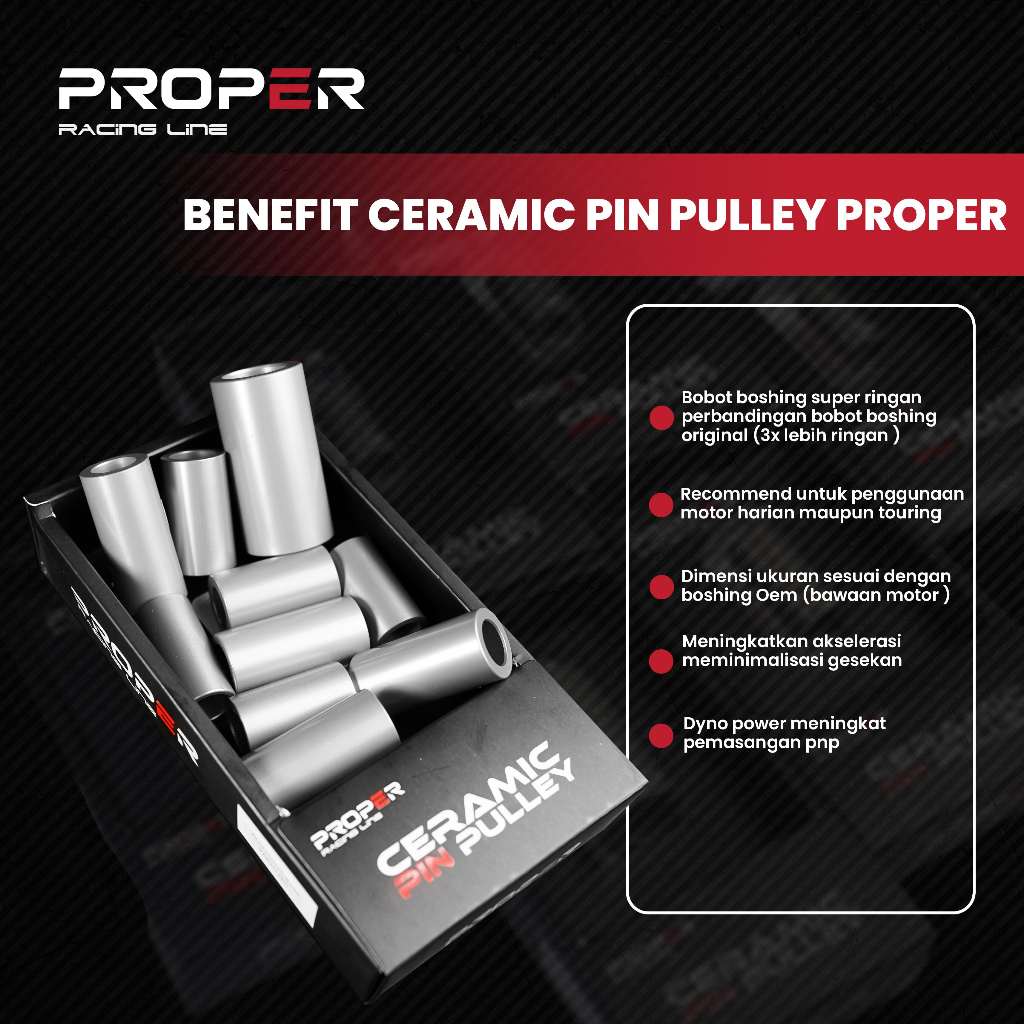 Jual PROPER RACING LINE CERAMIC PULLEY PIN PCX 160/ADV 160 K1Z BOSHING ...