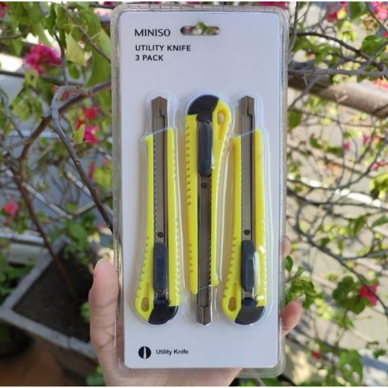 Jual MINISO UTILITY KNIFE CUTTER PERALATAN SEKOLAH | Shopee Indonesia