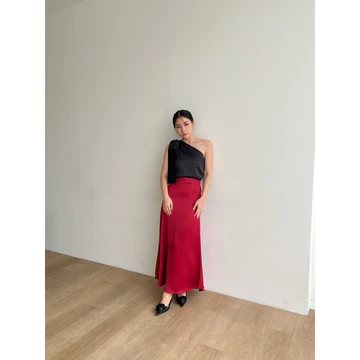 Bonde Selena Sateen Skirt Rok Satin Wanita Premium