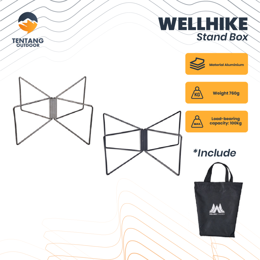 Jual Stand Box Alumunium WELLHIKE Stand Rack Dudukan Box Penyimpanan ...