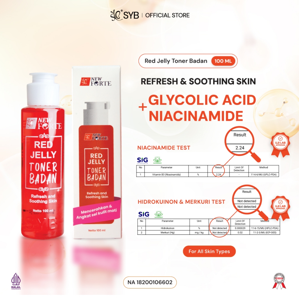 Jual NEW SYB Red Jelly Body Toner Original – Dengan Glycolic Acid ...