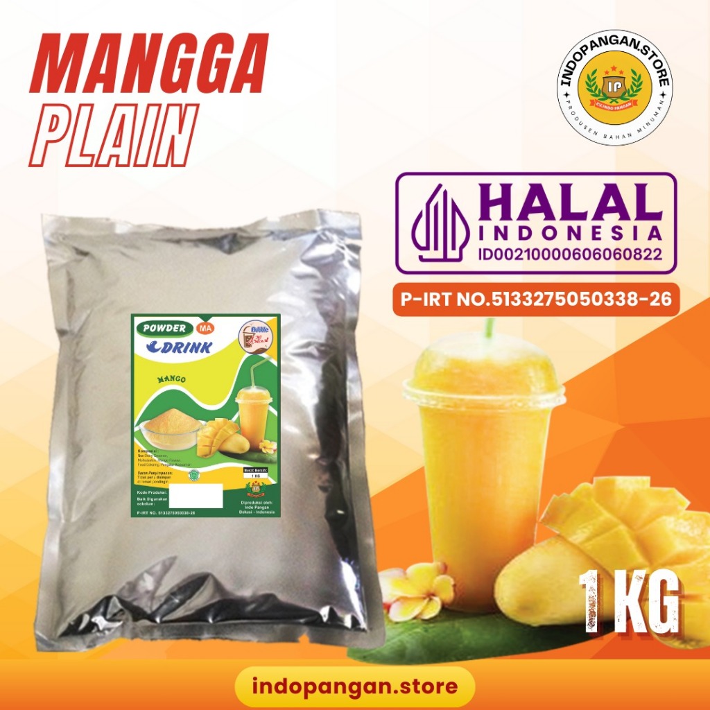 Jual Powder Rasa MANGO PREMIUM 1 KG Kemasan Foil - Bubuk Minuman Rasa ...