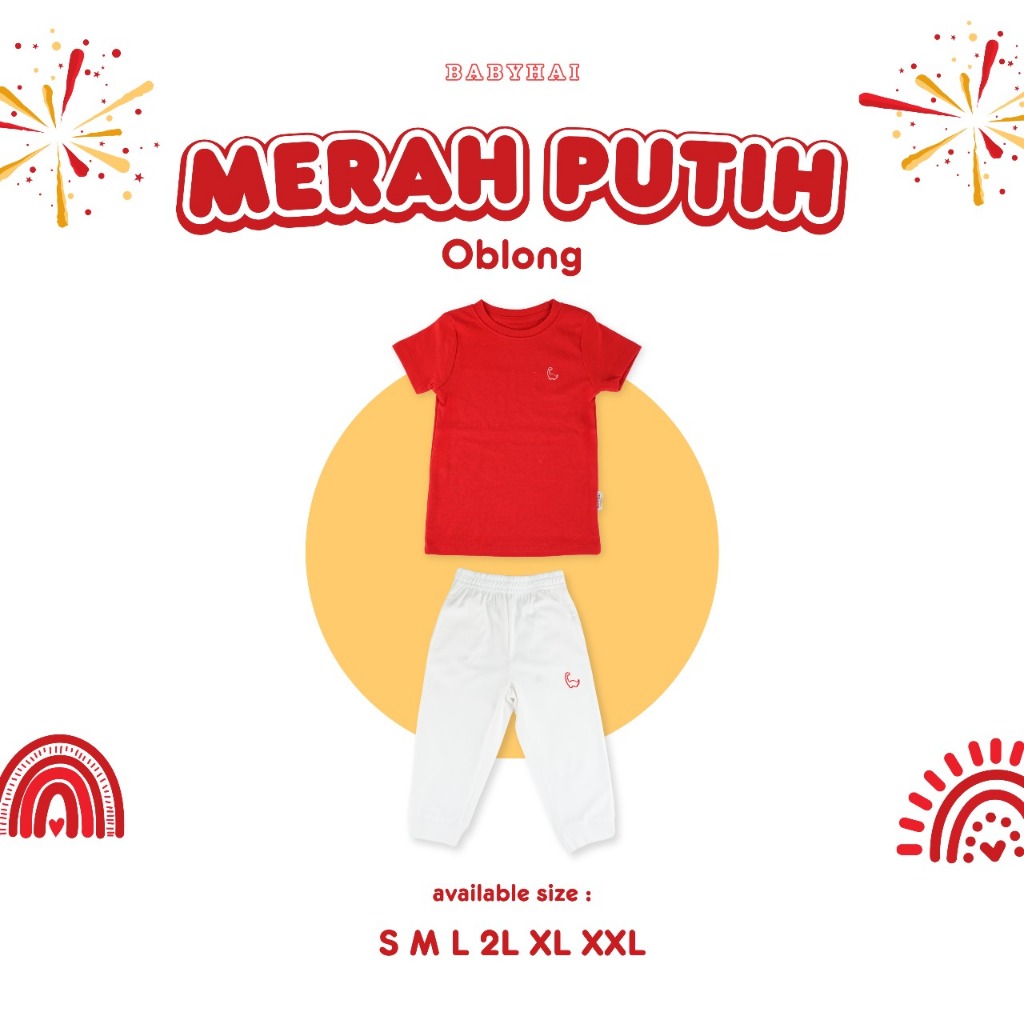 Jual BABY HAI Merdeka Set Merah Putih - Setelan Oblong Baju Pendek ...