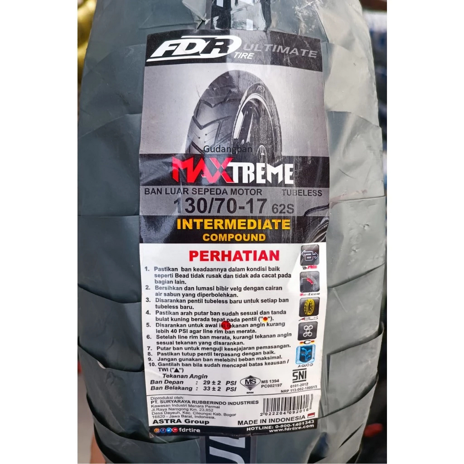 Jual (CEK VARIAN ) MAXTREME !! FDR ULTIMATE TIRE Ban Supermoto Ninja ...