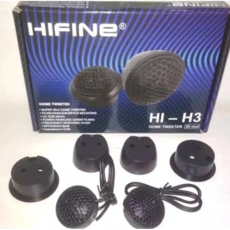 Jual Tweeter HiFINE HI-H3 NEW - Dom Tweeter Hifine Hi H3 Series ...