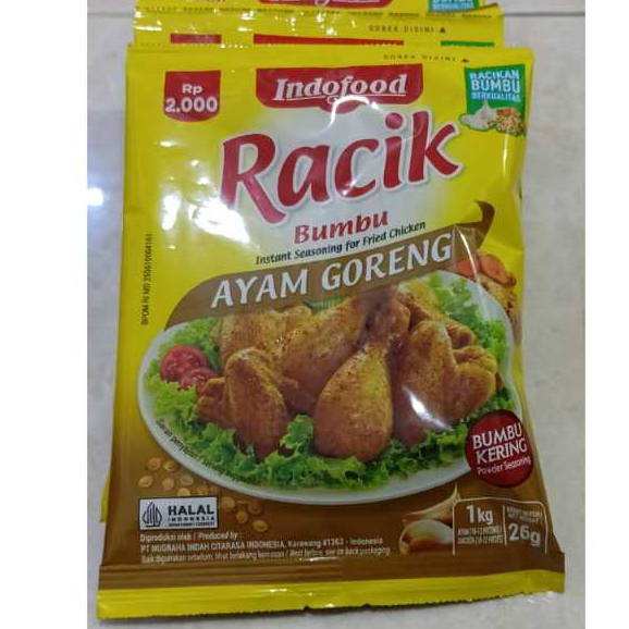 Jual RACIK Ayam Goreng Indofood Kemasan Ukuran 26Gram Ecer/10 biji per ...