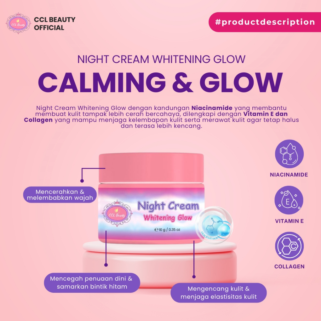 Jual [READY STOCK] NIGHT CREAM WHITENING GLOW | Shopee Indonesia