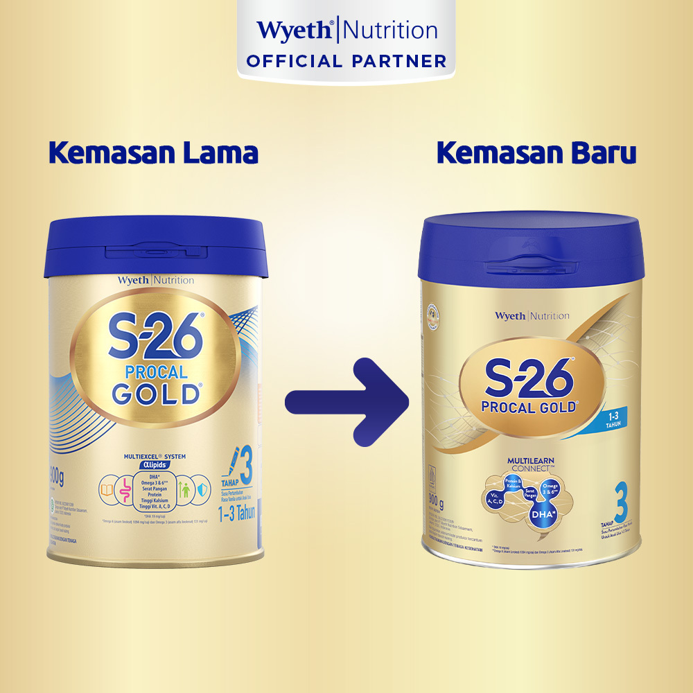 Jual Susu S26 Procal Gold 900gr/Procal Gold Tahap 3 kemasan 900 gram ...