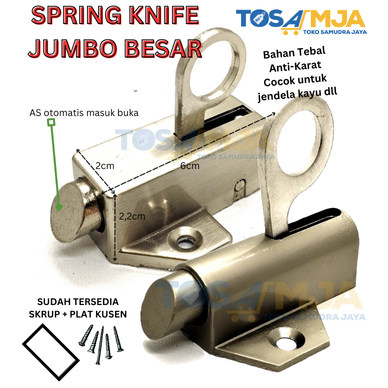 Jual SPRING KNIFE Stainless JUMBO Kotak Bulat TEBAL | Rambuncis Besar ...