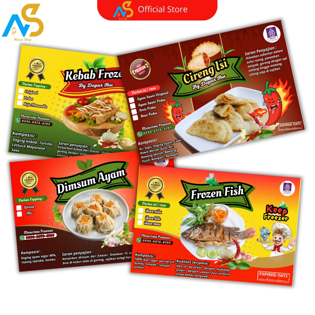 Jual [ 20 PCS ] Stiker UMKM - Stiker label UMKM - Stiker Makanan ...