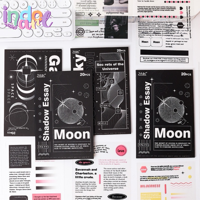 Jual (IAS) B7- Sticker Book Deco Journal Scrapbook Transparent Starry ...