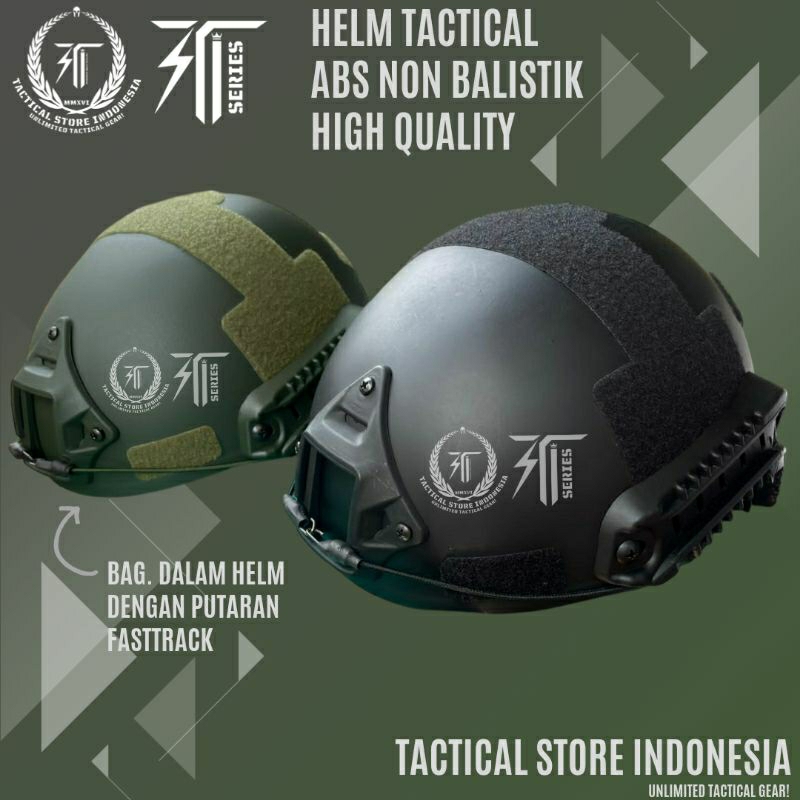 Jual Helm Tactical ABS Versi Kuping Pendek (Tanpa Cover Helm) | Shopee ...