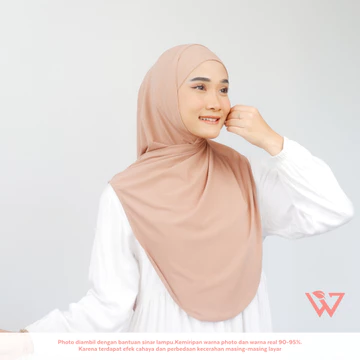 HAUWA Lalisa Hijab Bergo Melayu Instan Soft Inner Jersey