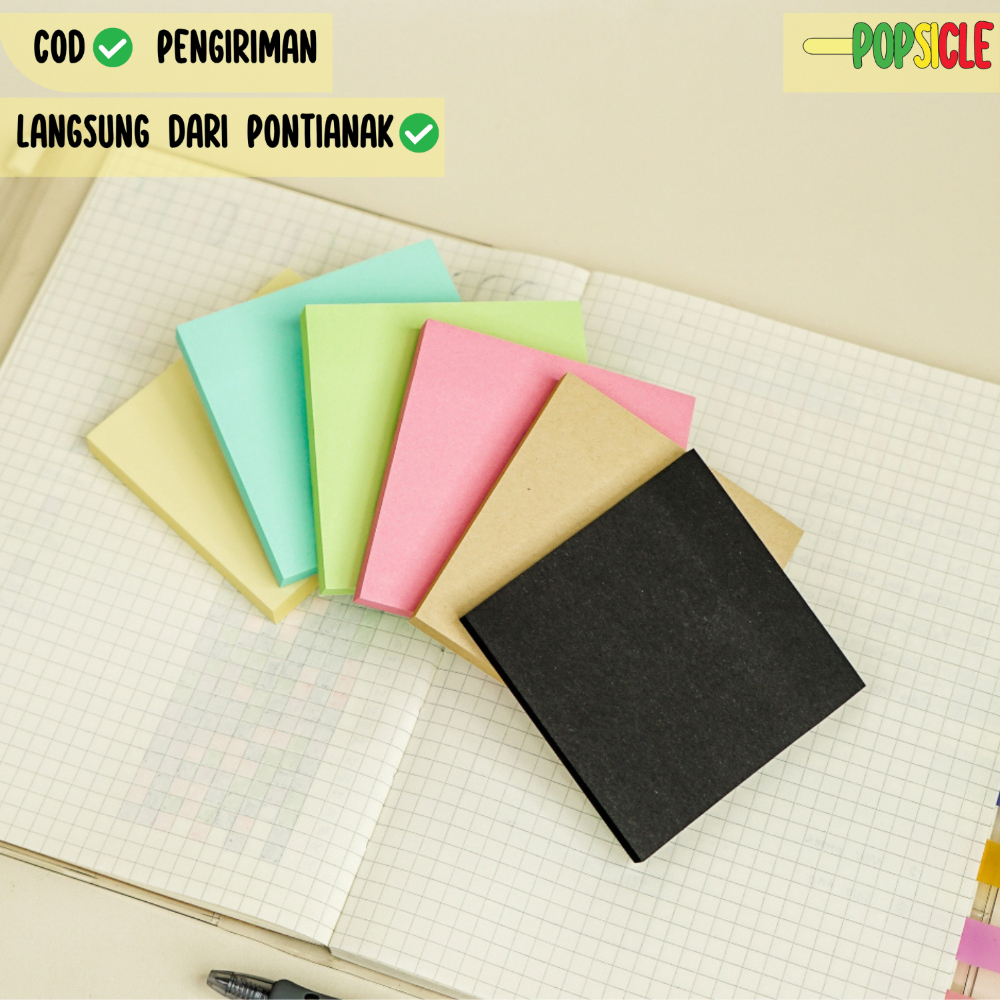 Jual Sticky Note Polos Memo Stick 100 Sheets Kertas Sticky Notes Tempel ...