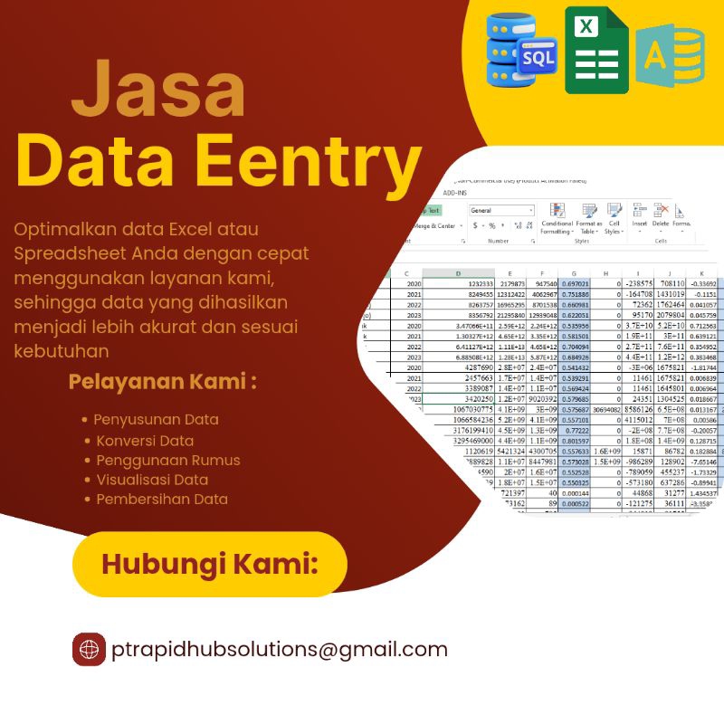 Jual JASA DATA ENTRY PROFESIONAL: SQL, Excel, MS Access, dan Google ...