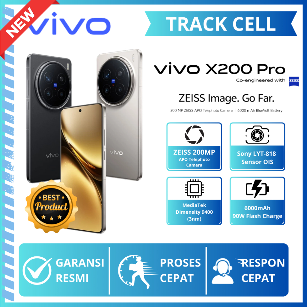 Jual vivo X200 Pro 16/512GB - 200 MP ZEISS APO Telephoto Camera, 6000 ...