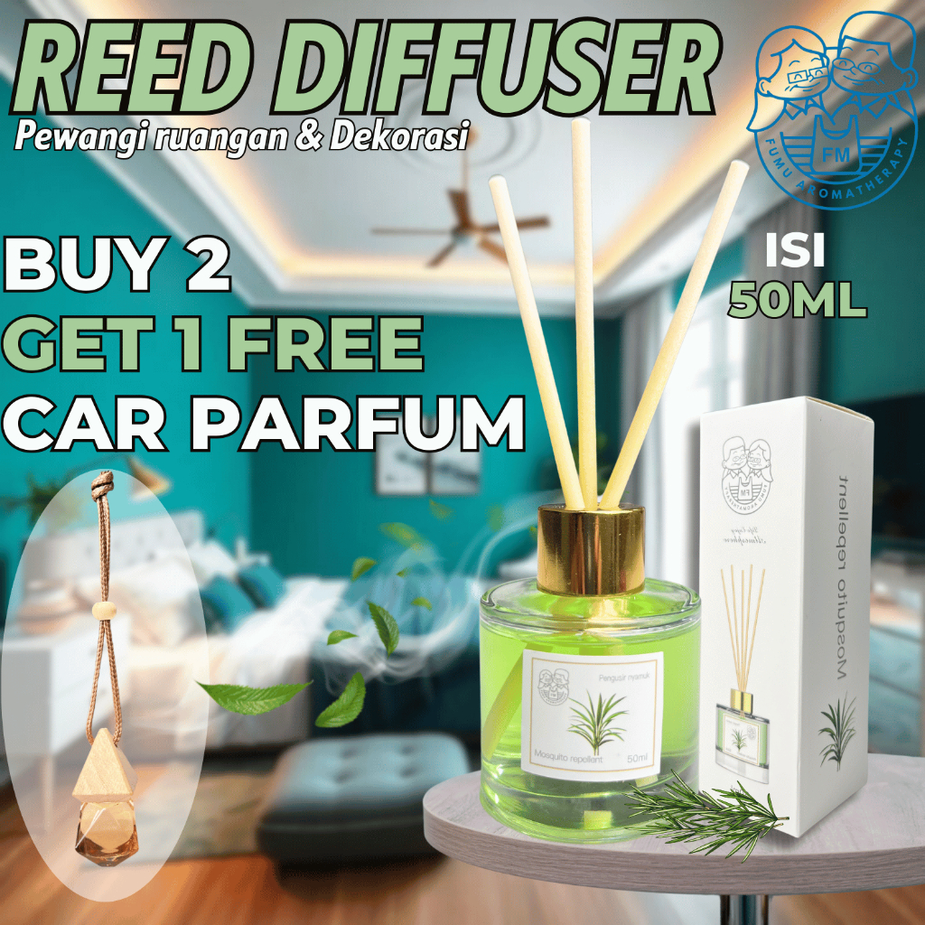 Jual Reed Diffuser Aroma Pengharum Ruangan Mosquinto Repellet Pengusir ...