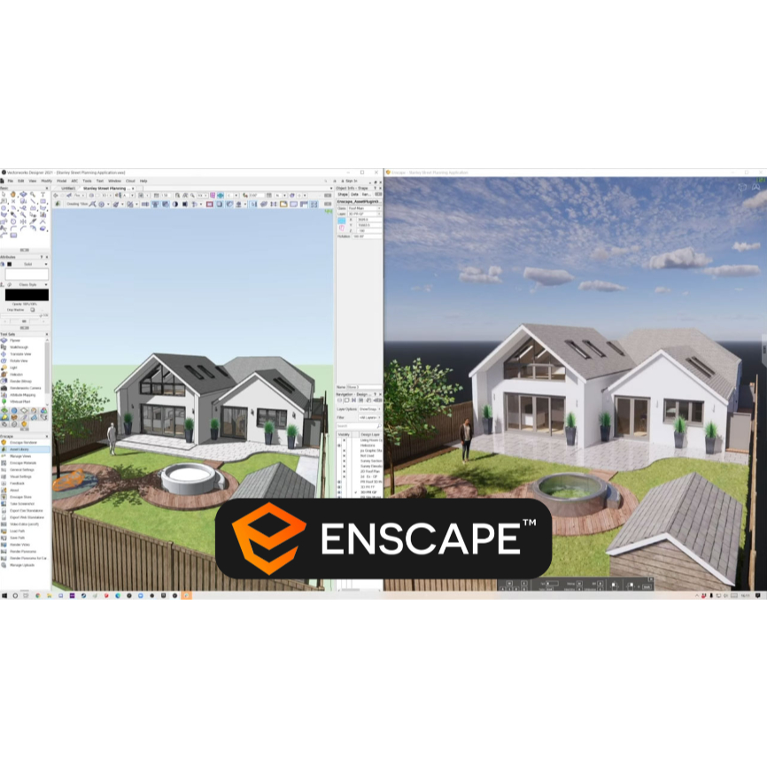 Jual enscape 3.4 3.5 4.1 4.2 4.3 3d aset library render sketchup revit ...
