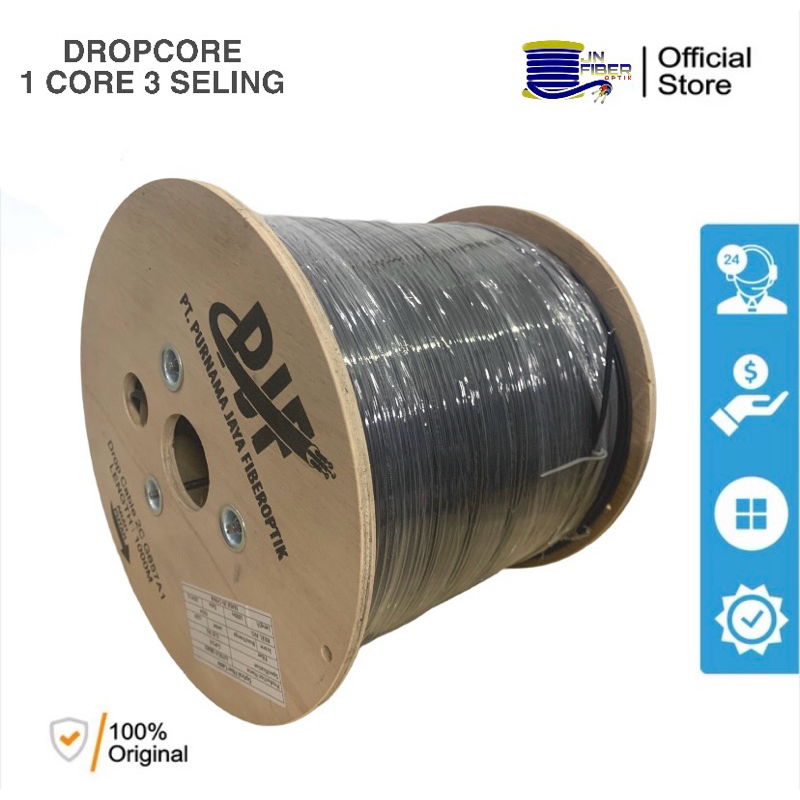 Jual Dropcore 1 Core 3 Seling 1000m G657A1 Fiber Optik | Shopee Indonesia