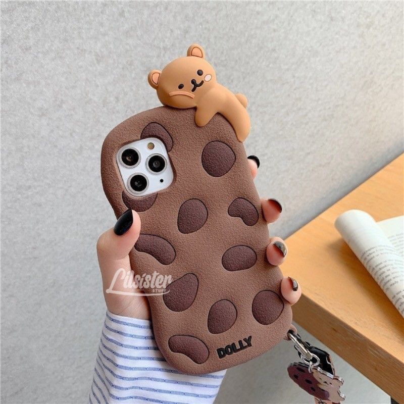 Jual Cookies Lazy Bear 3D hipper Silicone case (11 12 13 14 15 16 PRO ...