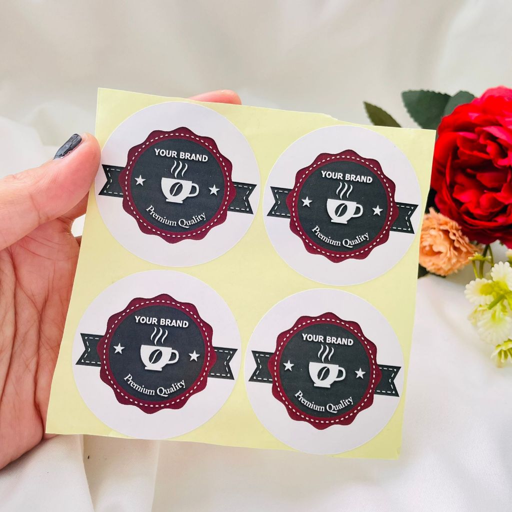 Jual 2-4 Cetak Sticker Label Minuman Murah Tema Kopi Stiker Kemasan ...
