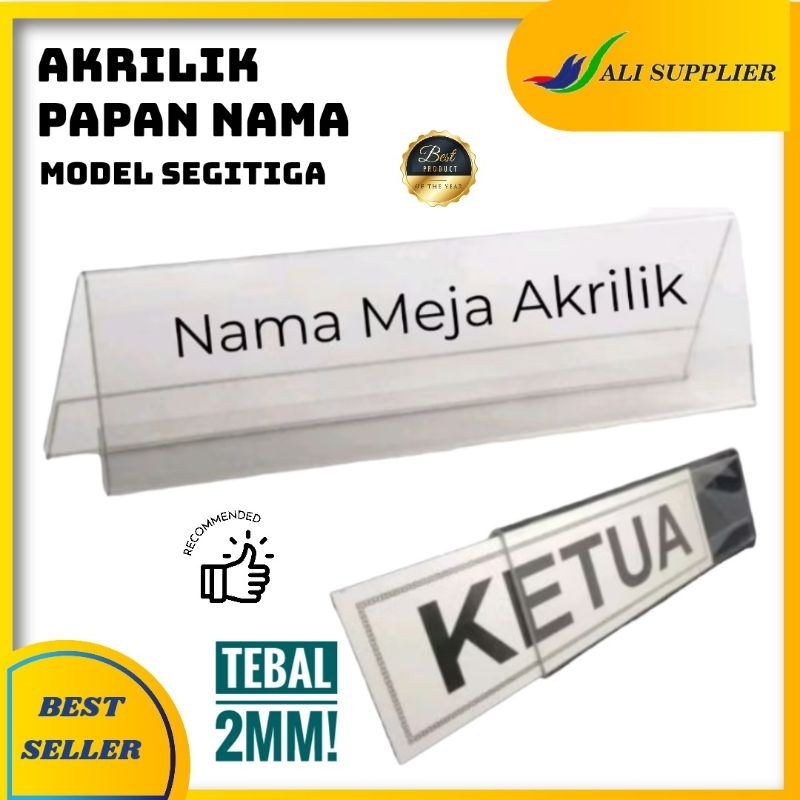 Jual SIGN HOLDER AKRILIK / ACRYLIC PAPAN NAMA MEJA / TENT CARD AKRILIK ...