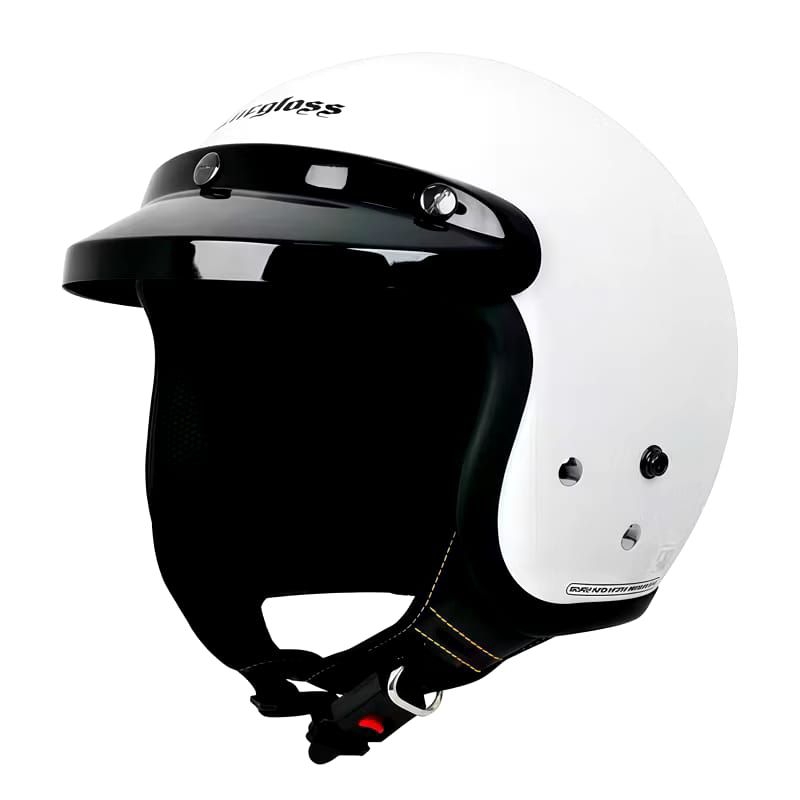 Helm Carglos Bogo Retro Dewasa Premium Sni Full Leher Pet Kaca Flat Datar Harga - foto 2