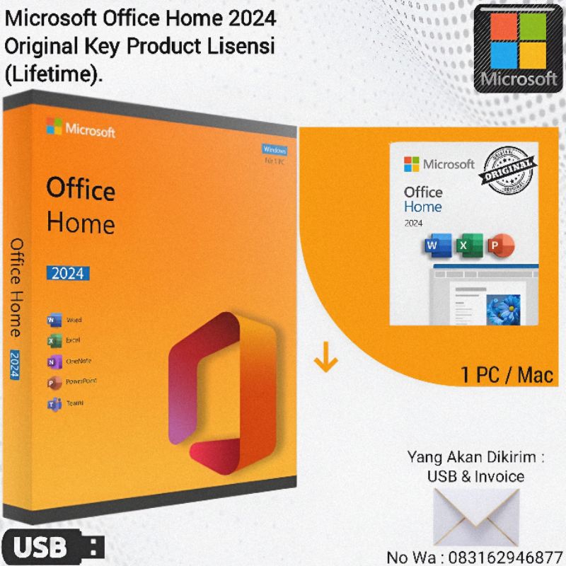 Jual Microsoft Office Home 2024 Original Key Product Lisensi Lifetime