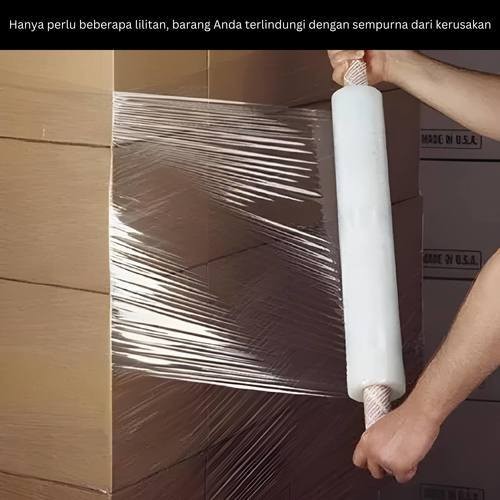 Jual Stretch Film Plastik Wrapping 50cm x 500m Bening Transparan ...