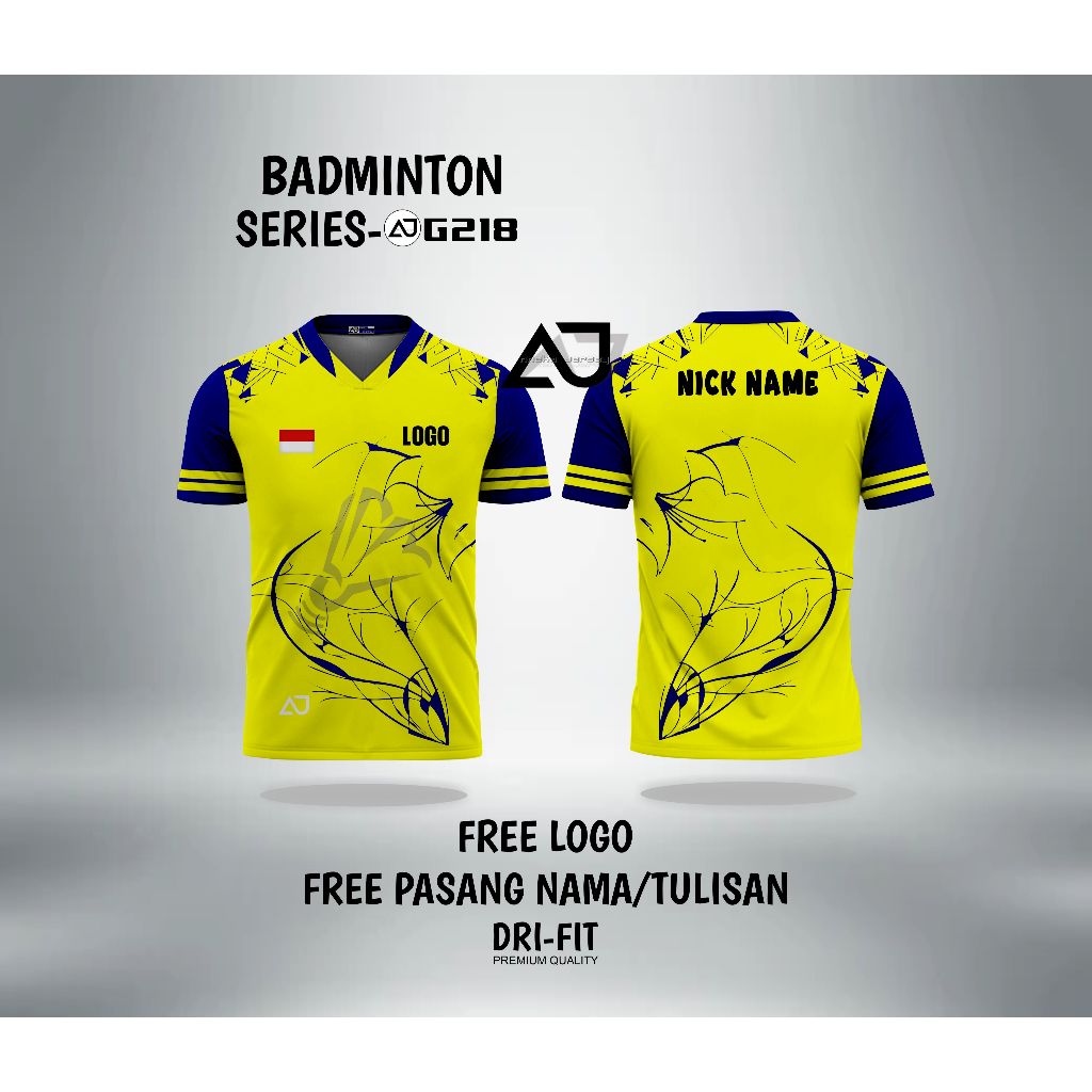 Jual JERSEY BADMINTON KAOS BULUTANGKIS PRINTING SATUAN TERBARU