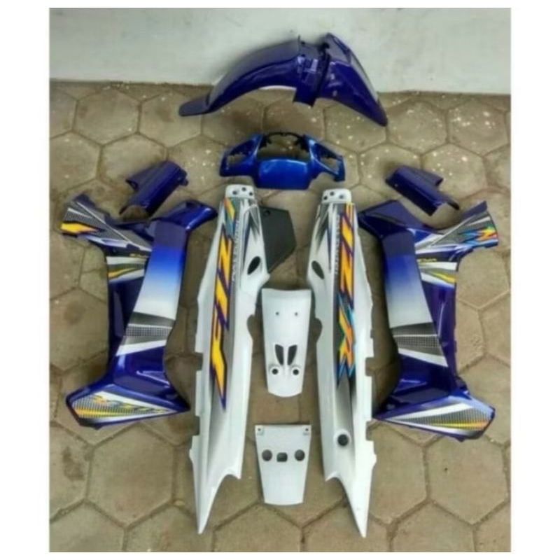 Jual Paket Cover body Halus Fullset Yamaha Fiz r Fiz r Warna putih biru ...