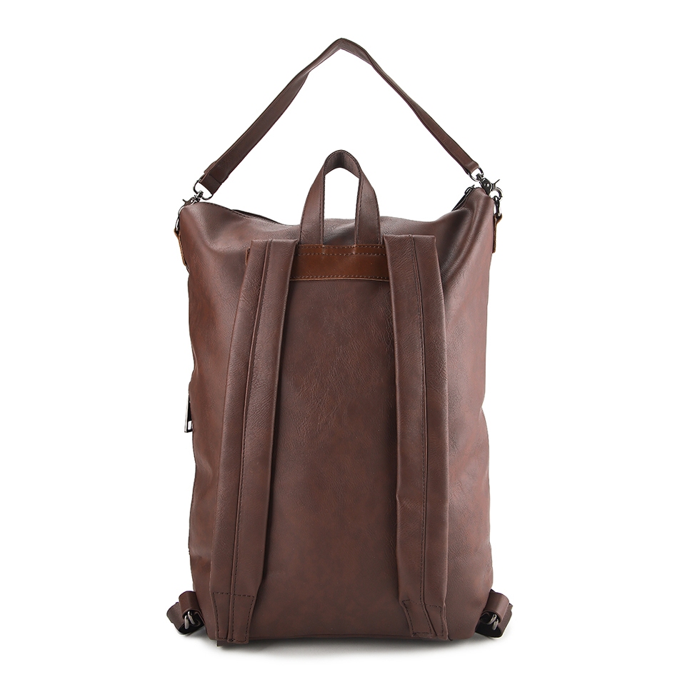 Jual Urban State - Distressed Leather Essential Backpack - Dark Brown ...