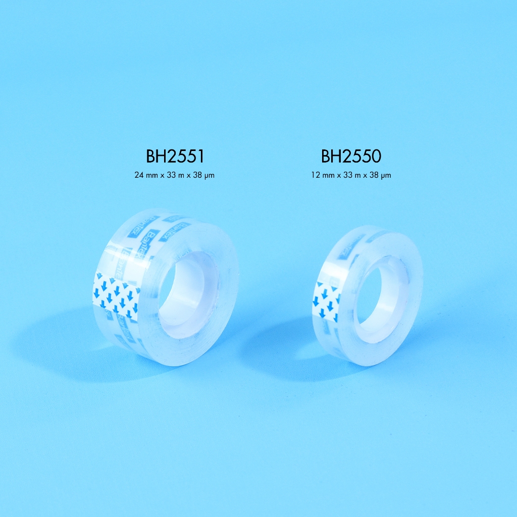 Bantex Selotip Mudah Dirobek / Isolasi Bening Satuan 1/2 Inch Ukuran 12mm/24mm BH250X (2)