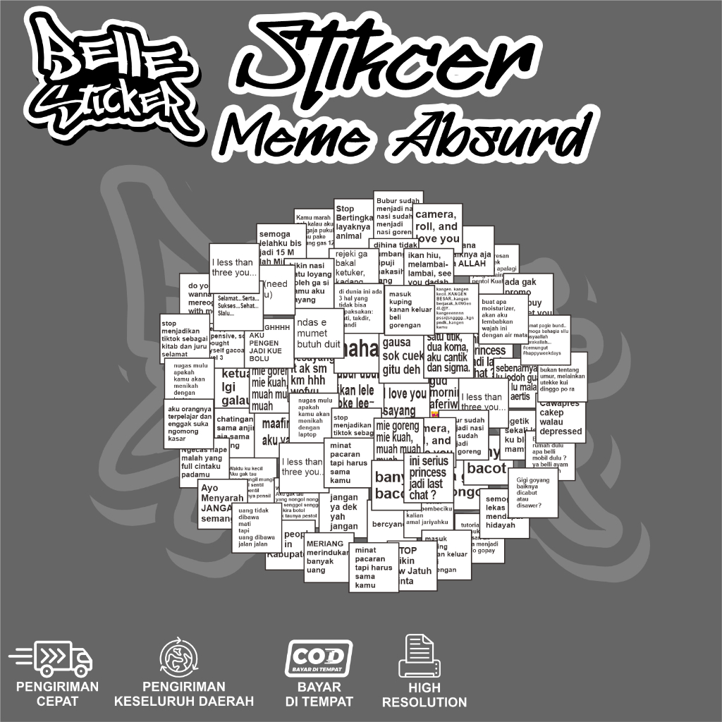 Jual Stiker Meme Asbun Stiker wawa Motivasi Waterproof Sticker Anti Air ...