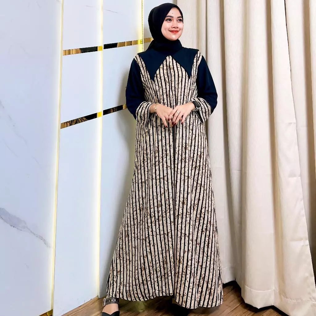 Baju Gamis Rayon Wanita Premium Rifina Shafa Dress untuk berbagai aktivitas