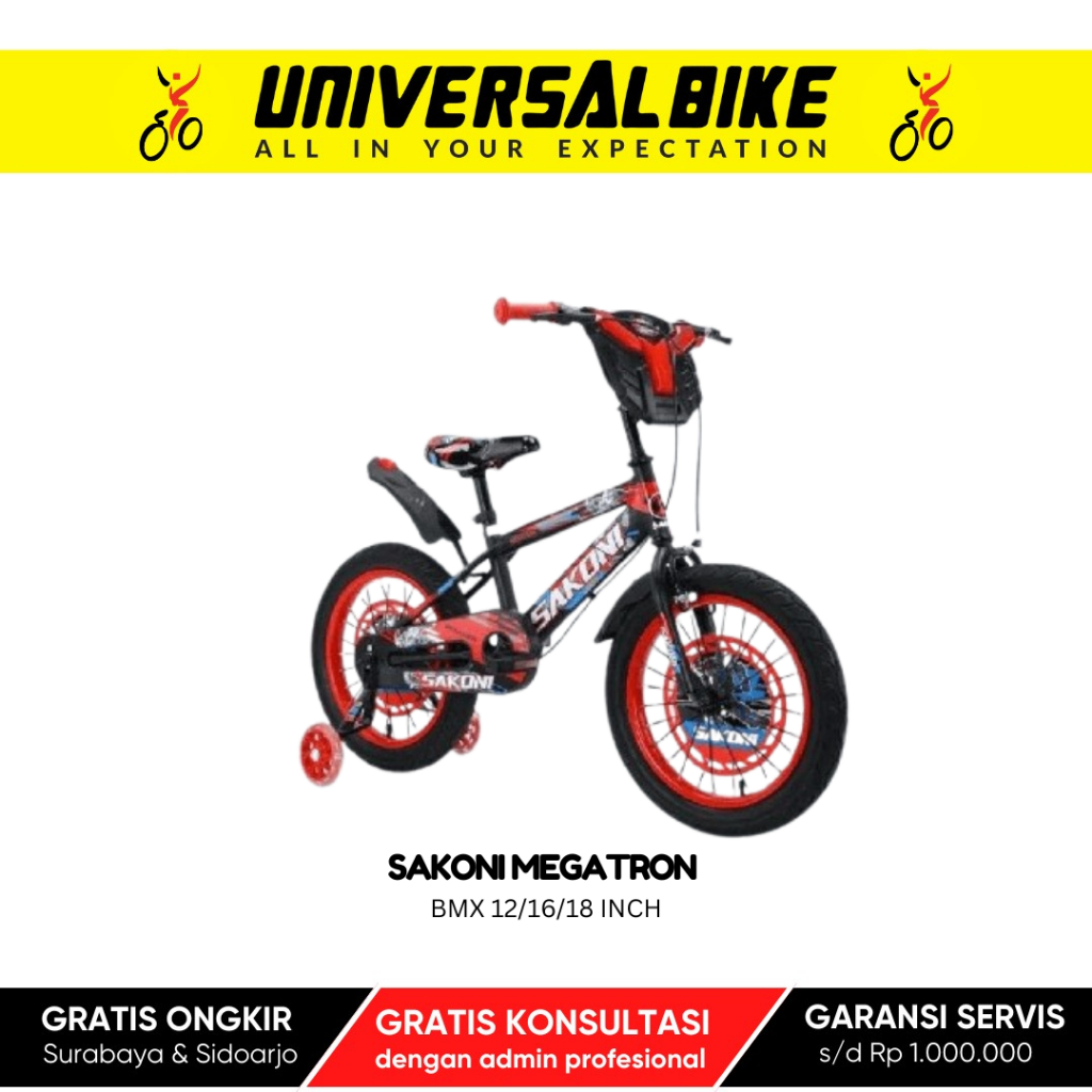 Jual SEPEDA ANAK COWOK 2 - 8 TAHUN BMX SAKONI MEGATRON | Shopee Indonesia