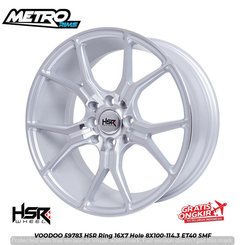 Jual VELG VOODOO HSR R16X7 H8X100-114,3 ET40 pelek racing mobil soluna ...