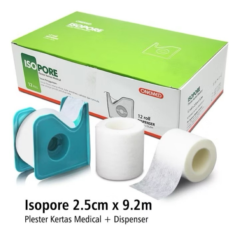 Jual Isopore 2,5cm x 9,2m + Dispenser Onemed Plester Kertas Eceran