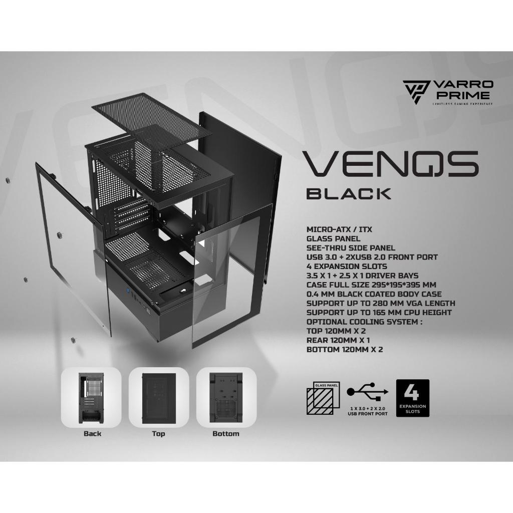 Jual CASING VARRO VENQS BLACK INCLUDE 3 FAN | Shopee Indonesia