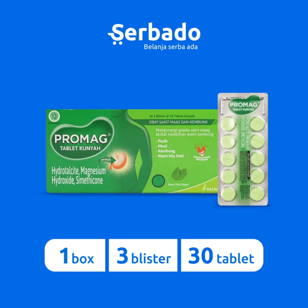 Jual Promag Tablet Kemasan Blister 1 Box (isi 3 blister) | Shopee Indonesia