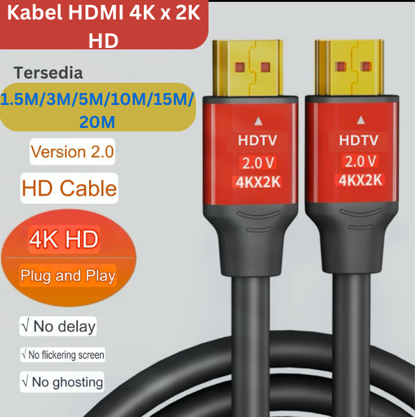 Jual Kabel HDMI to HDMI 15M 4K x 2K Version 2.0 male to male HD HDR ...