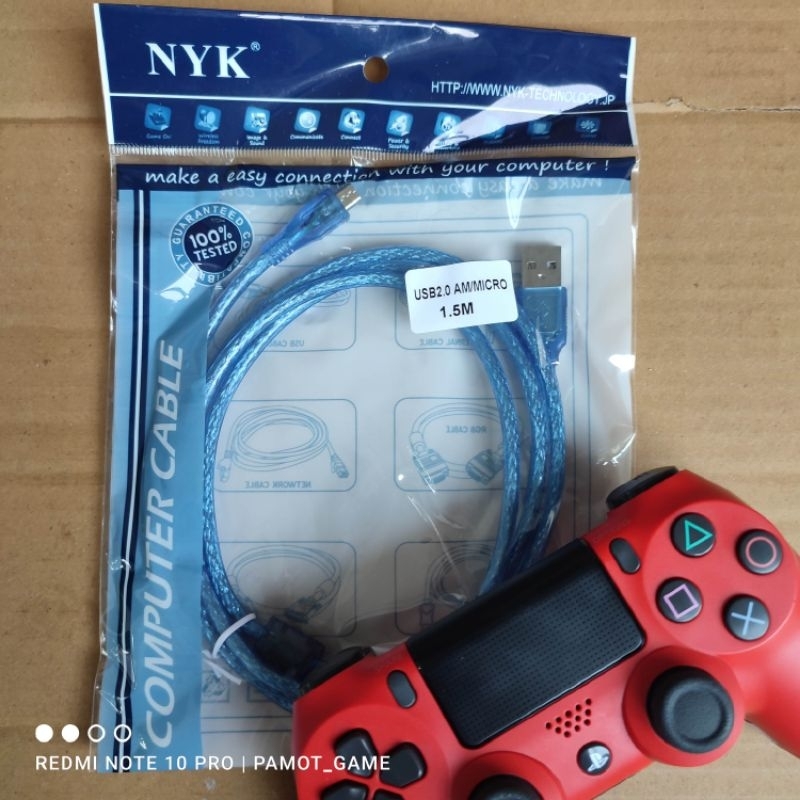 Jual MICRO USB DS4 TO PS4 ORI NYK JAPAN / charger STICK / transfer data ...