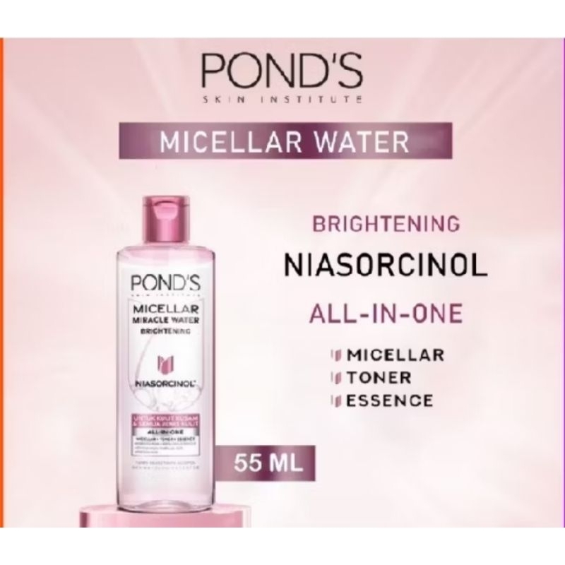Jual Pond's Micellar Water Brightening Niasorcinol All-In-One 55 ML ...