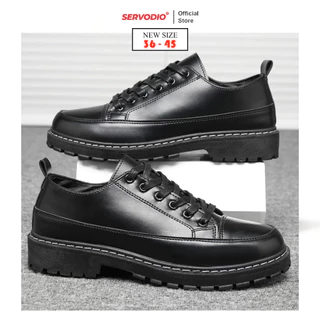Servodio - Sepatu Pria Sepatu Cowok Sepatu Formal Docmart Karet Empuk Black DC01 Size 36-45
