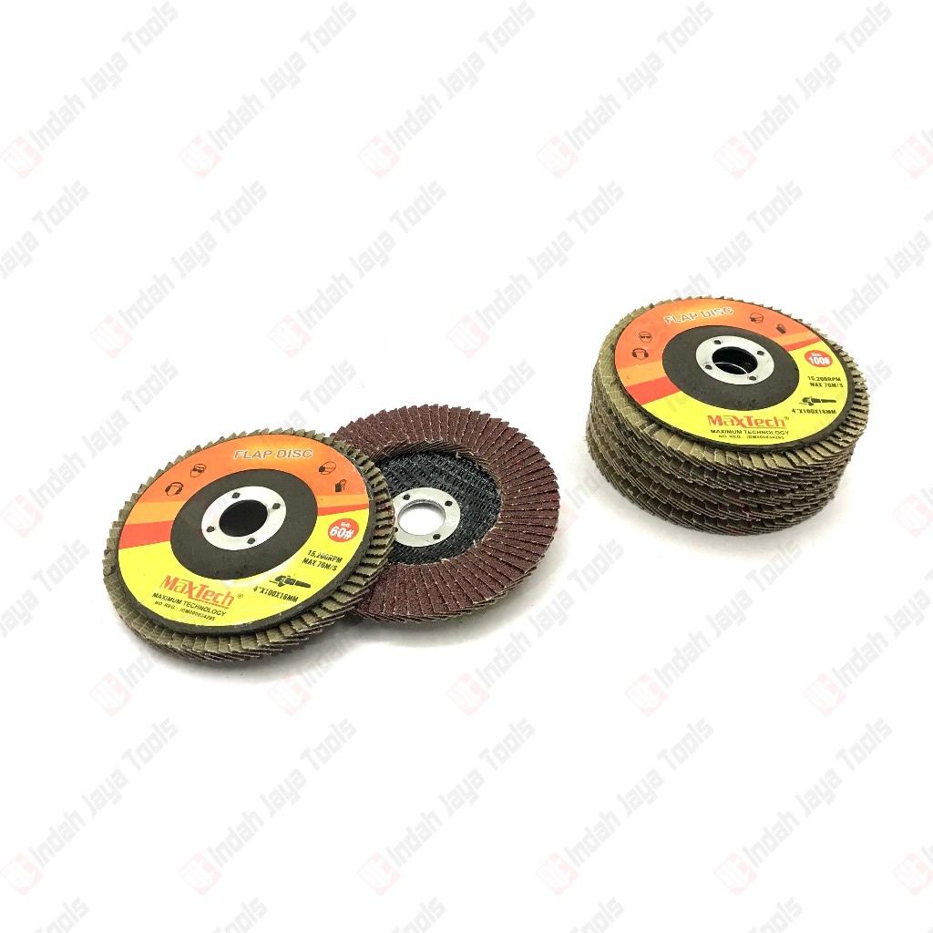 Jual MAXTECH Flap Disc Grit 60 80 100 120 150 180 240 - Amplas Tumpuk ...
