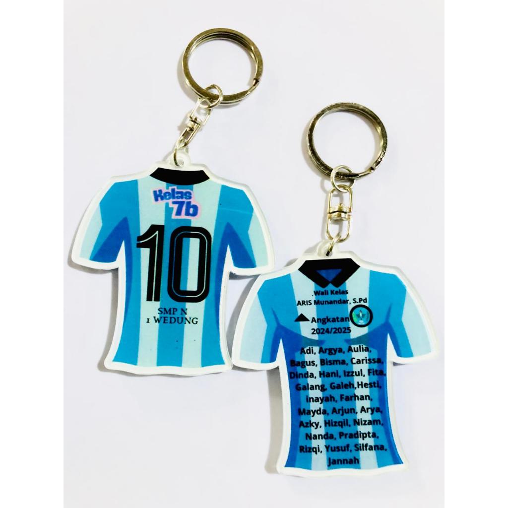 Gantungan kunci akrilik custom keychain cutting pola ring putar