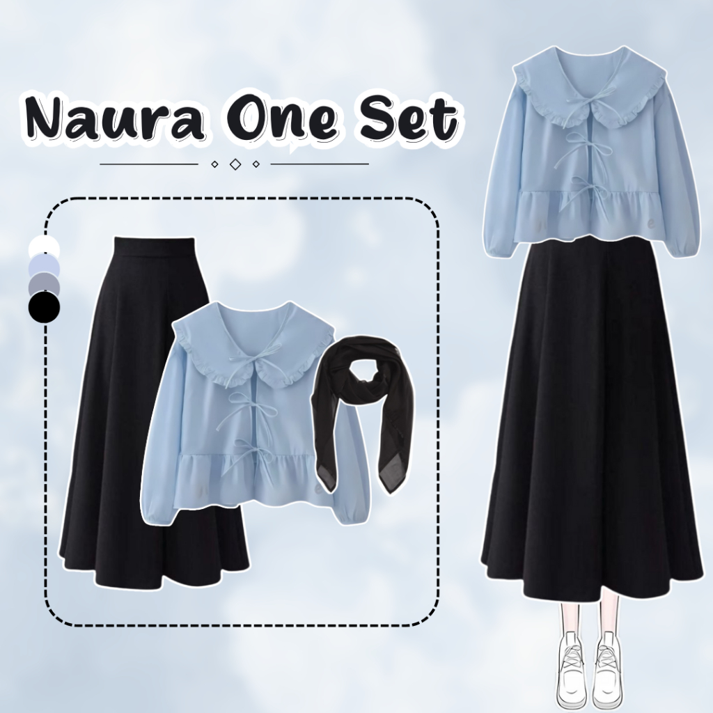 Jual One Set Wanita 3 In 1 (Blouse Sysy + Rok Mayung + Hijab) OOTD ...