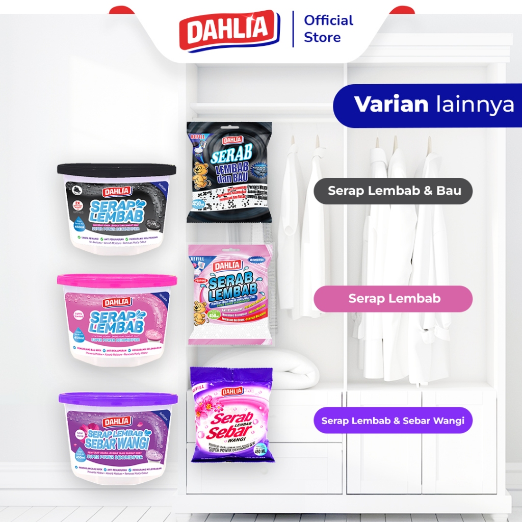Jual Twin Pack DAHLIA Refill Serab Lembab Lightly Scented (250gr ...
